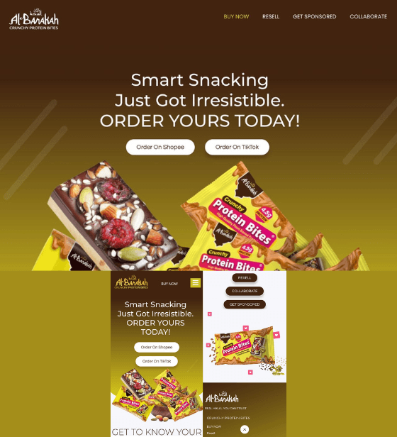 AlBarakah Protein Bites — High-Speed Website Build